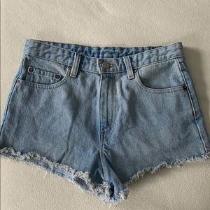 BDG cheeky high rise jean shorts